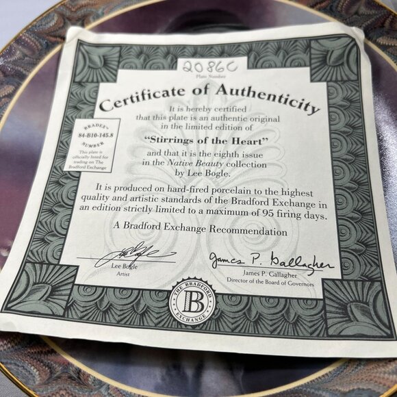 Set of 4 Plates Bradford Exchange - Native Beauty - Native American Inspired - W - Picture 10 of 10